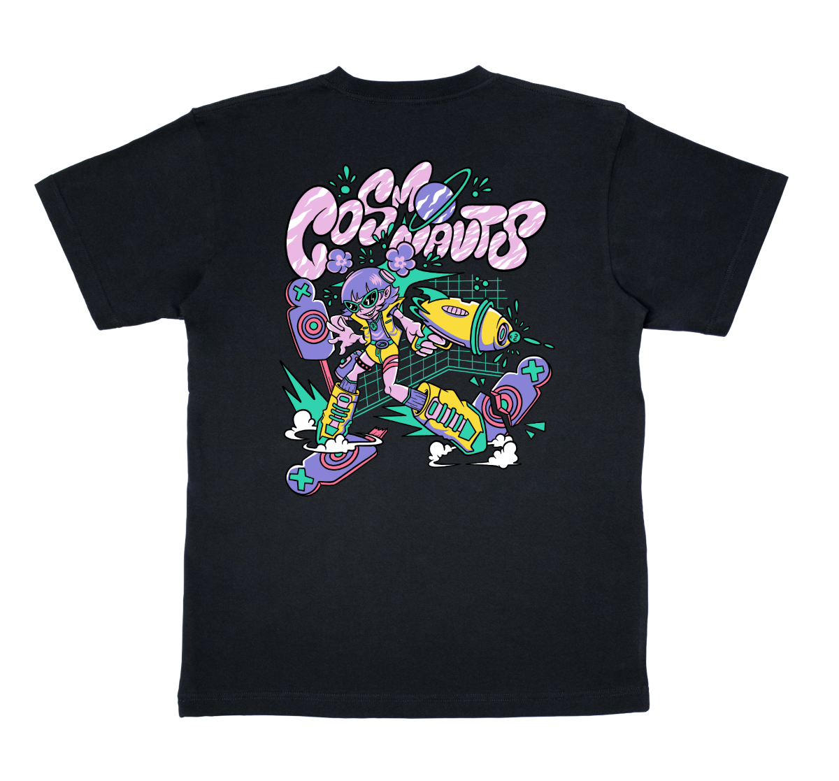 Cosmonauts Lazer Tag Black Tee