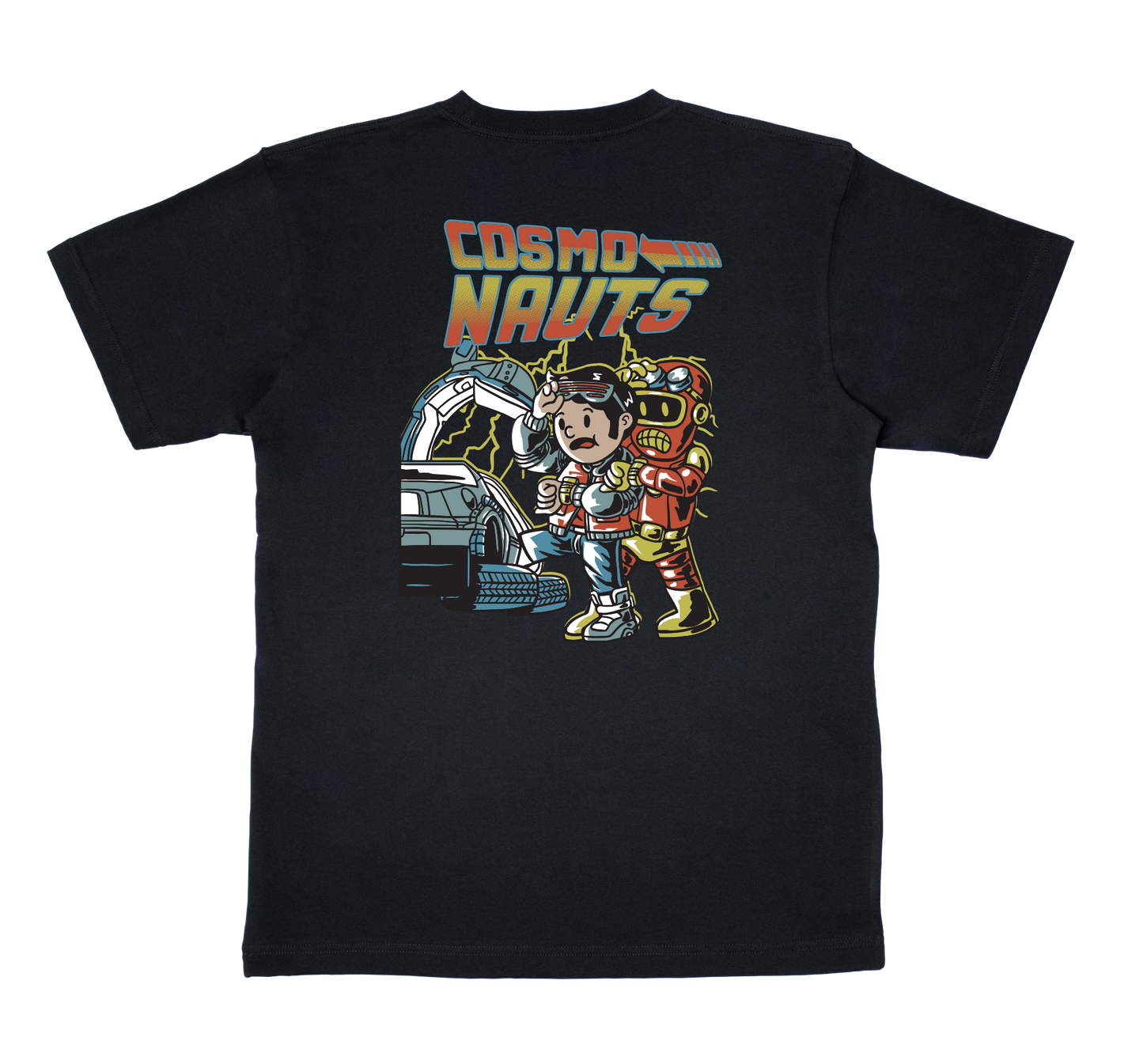 Cosmonauts Back To Future Black Tee