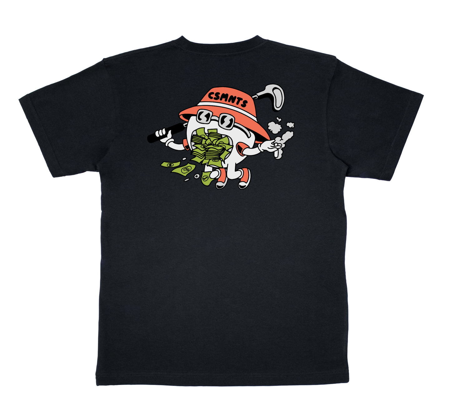 Cosmonauts Space Golf Black Tee