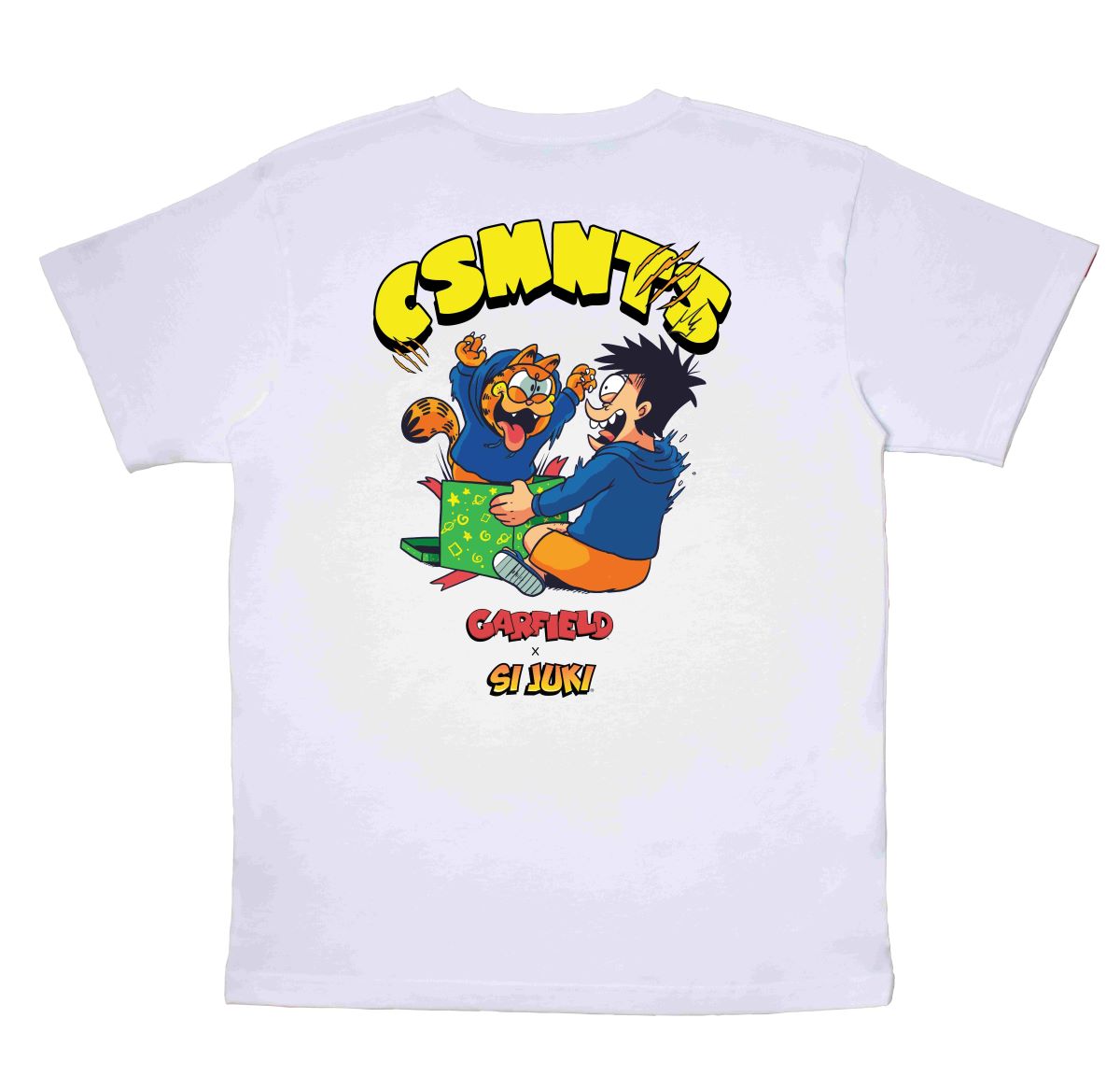 Cosmonauts X Garfield X Sijuki - Suprise White Tee