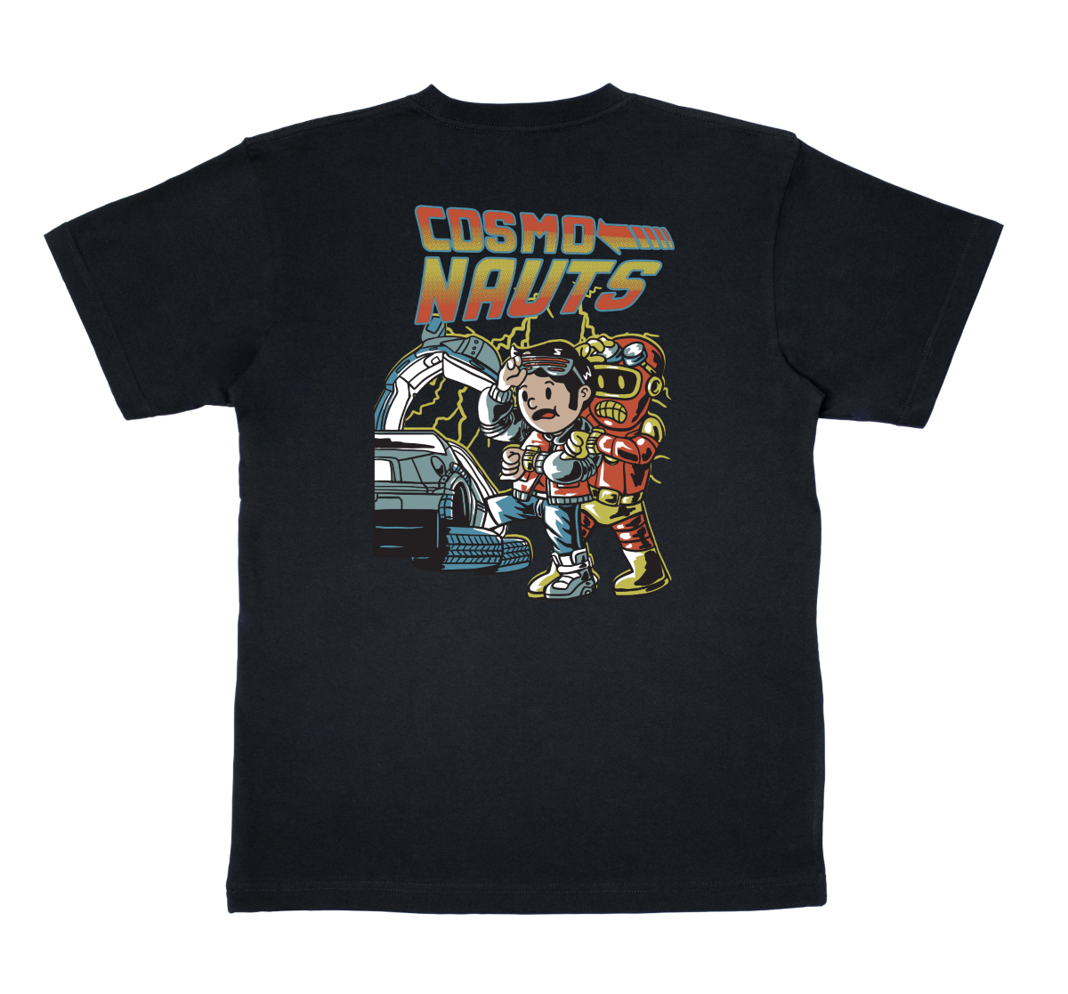 Cosmonauts Back To Future Black Tee