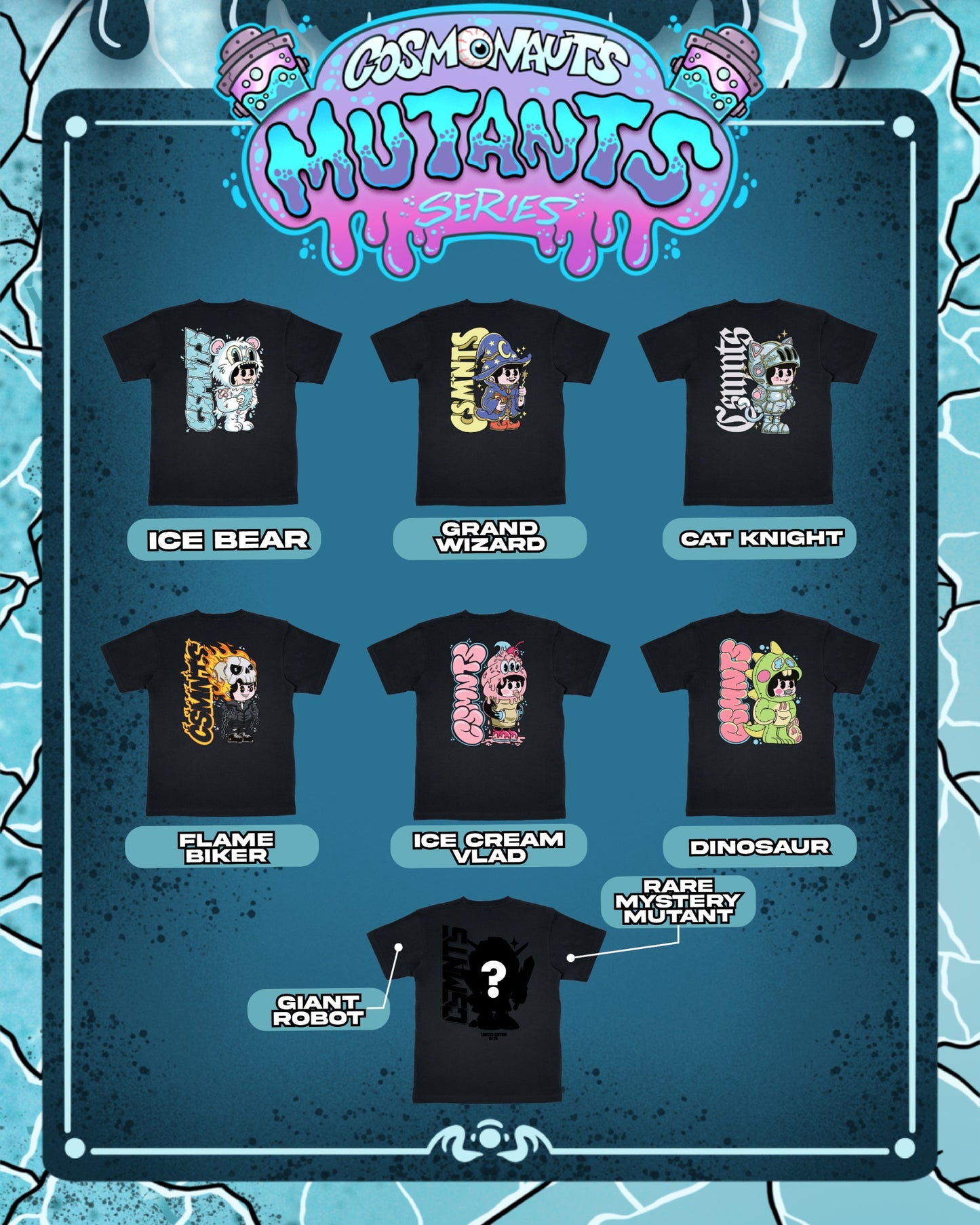 Cosmonauts T-Shirt Blind Box Mutants Series