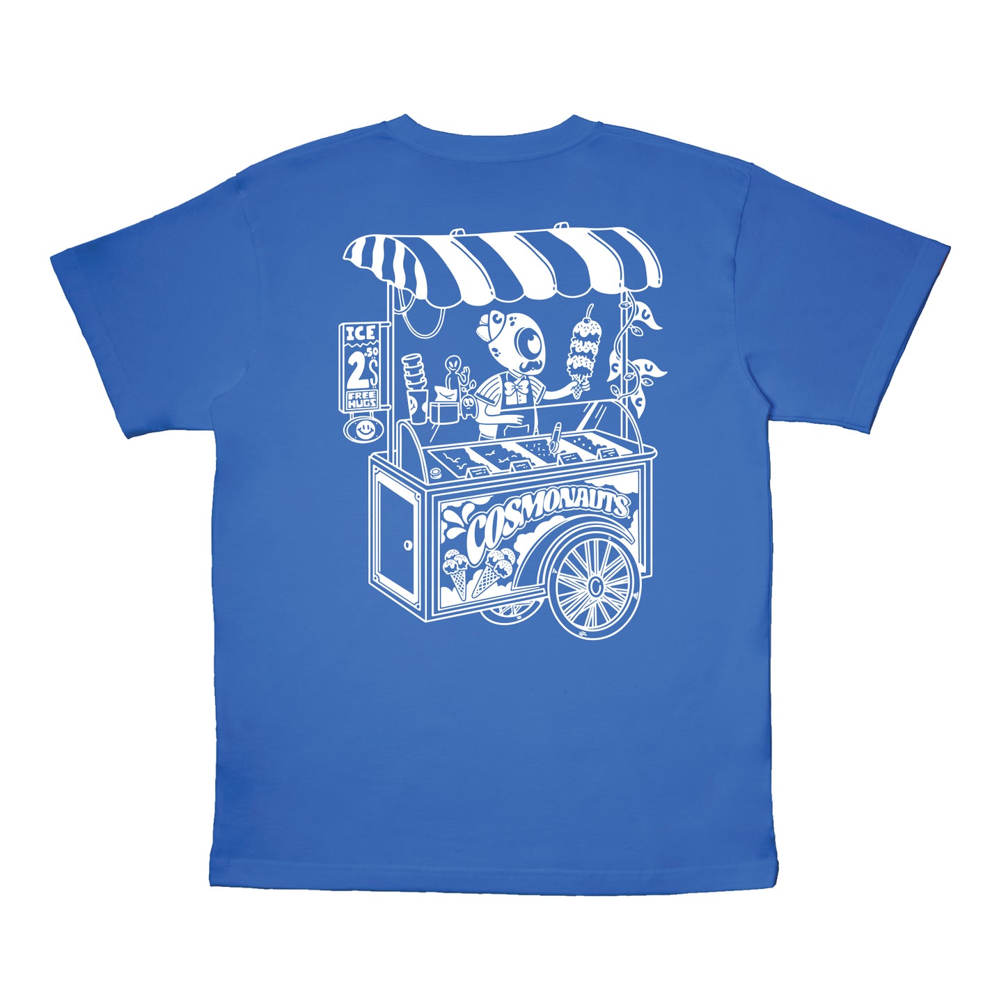 Cosmonauts - Ice Cream Cart Blue Tee