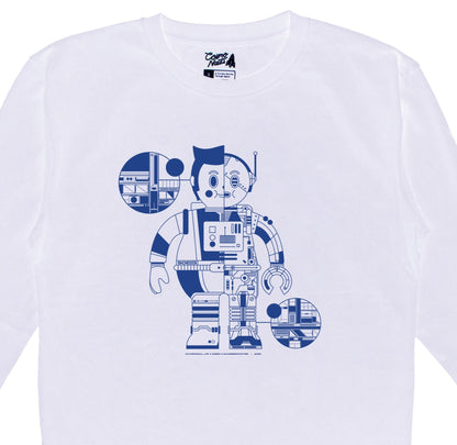 Cosmonauts X SOB X Injuries Paper Blueprint Robot Sweatshirt White