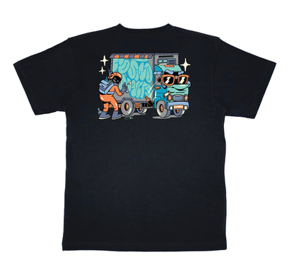 Cosmonauts - Graffiti Truck Black Tee