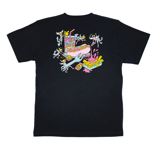 Cosmonauts - Hot dog Fairy Black Tee