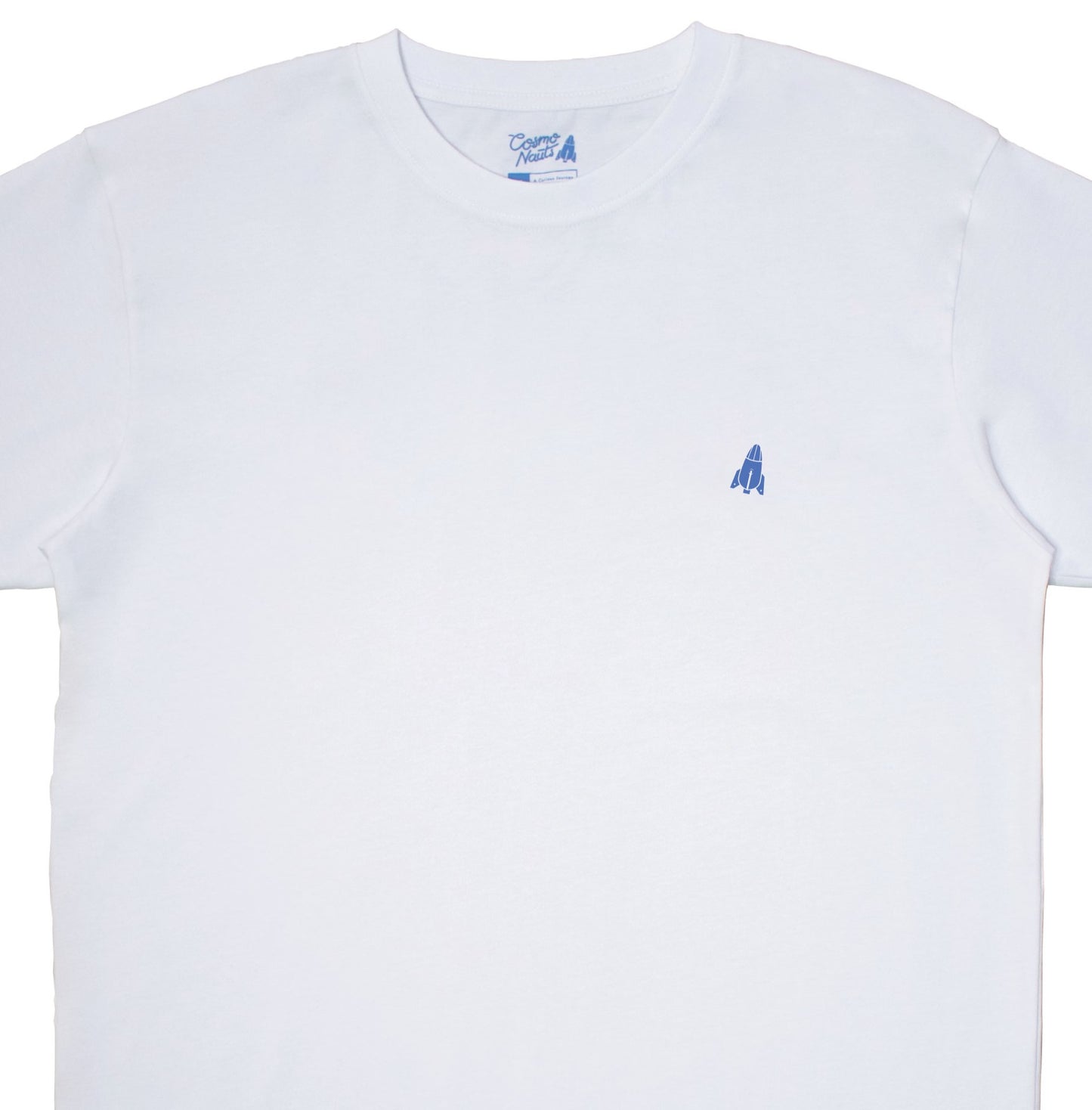 Cosmonauts Basic White - Logo Blue Tee