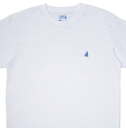 Cosmonauts Basic White - Logo Blue Tee